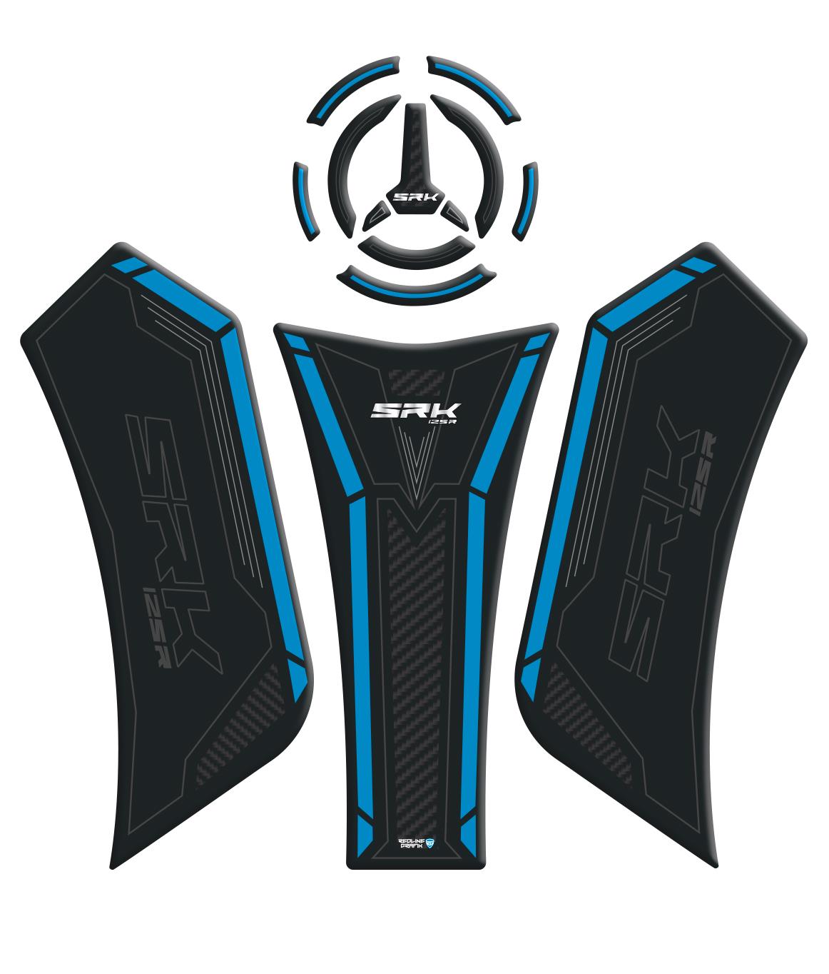 RKS SRK 125 Mavi Tank Pad Redline Grafik