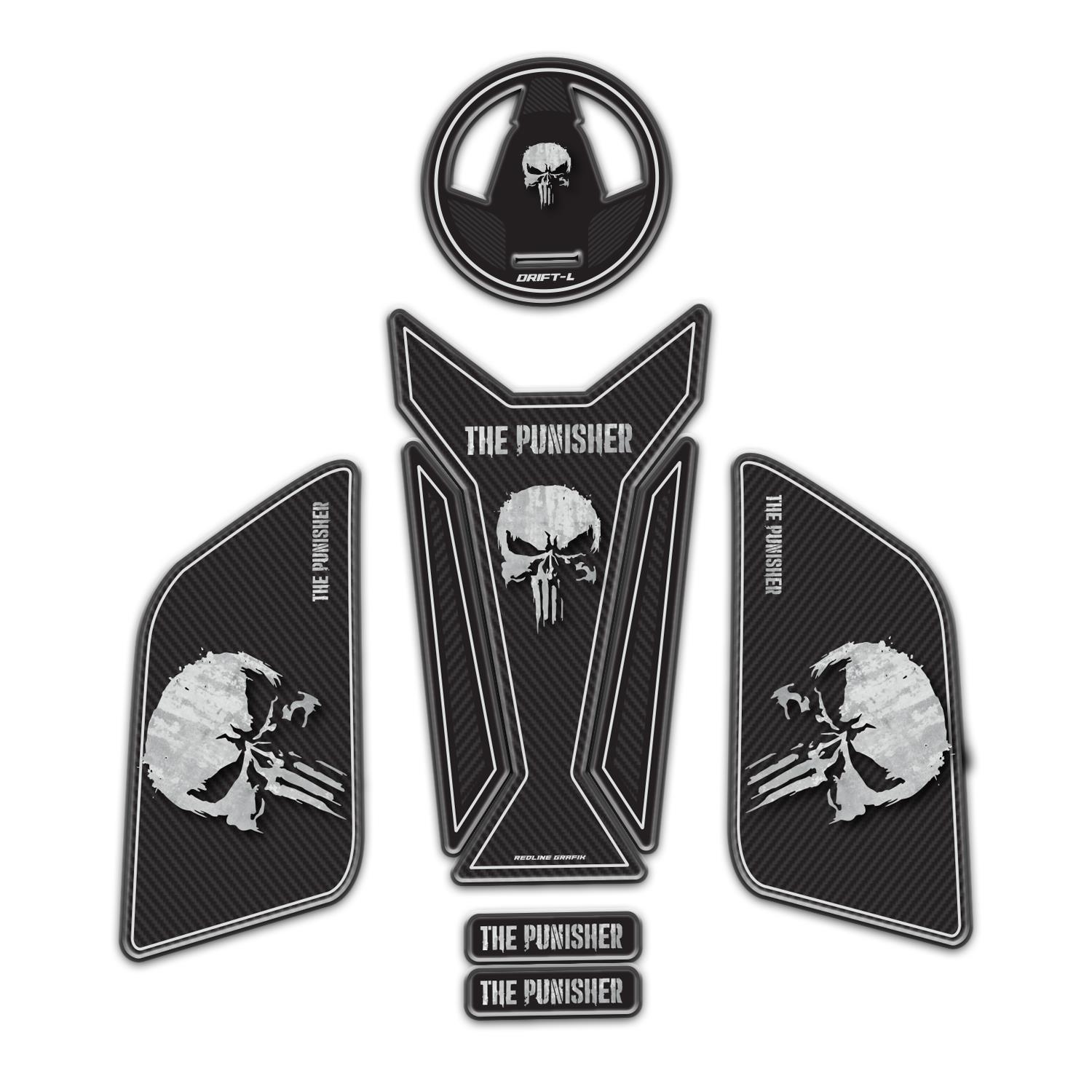 Mondial Drift L Tank Pad Set Punisher Edition Redlinegrafik