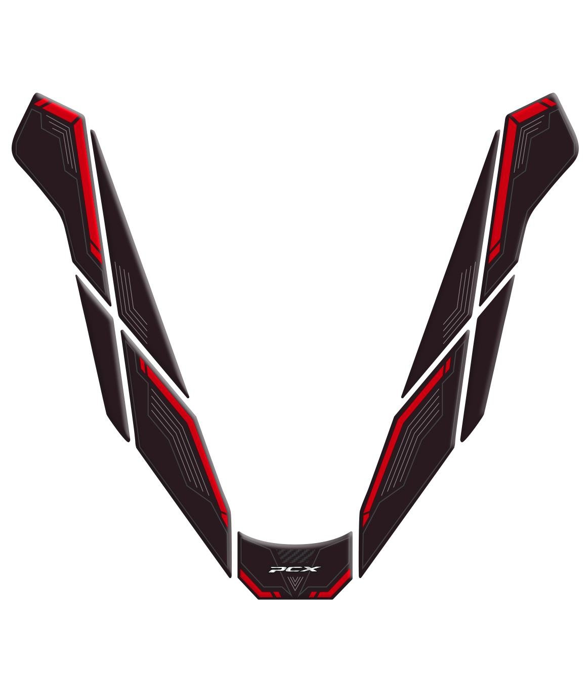 Honda PCX 2025 Kırmızı Far Üstü Pad Redline Grafik