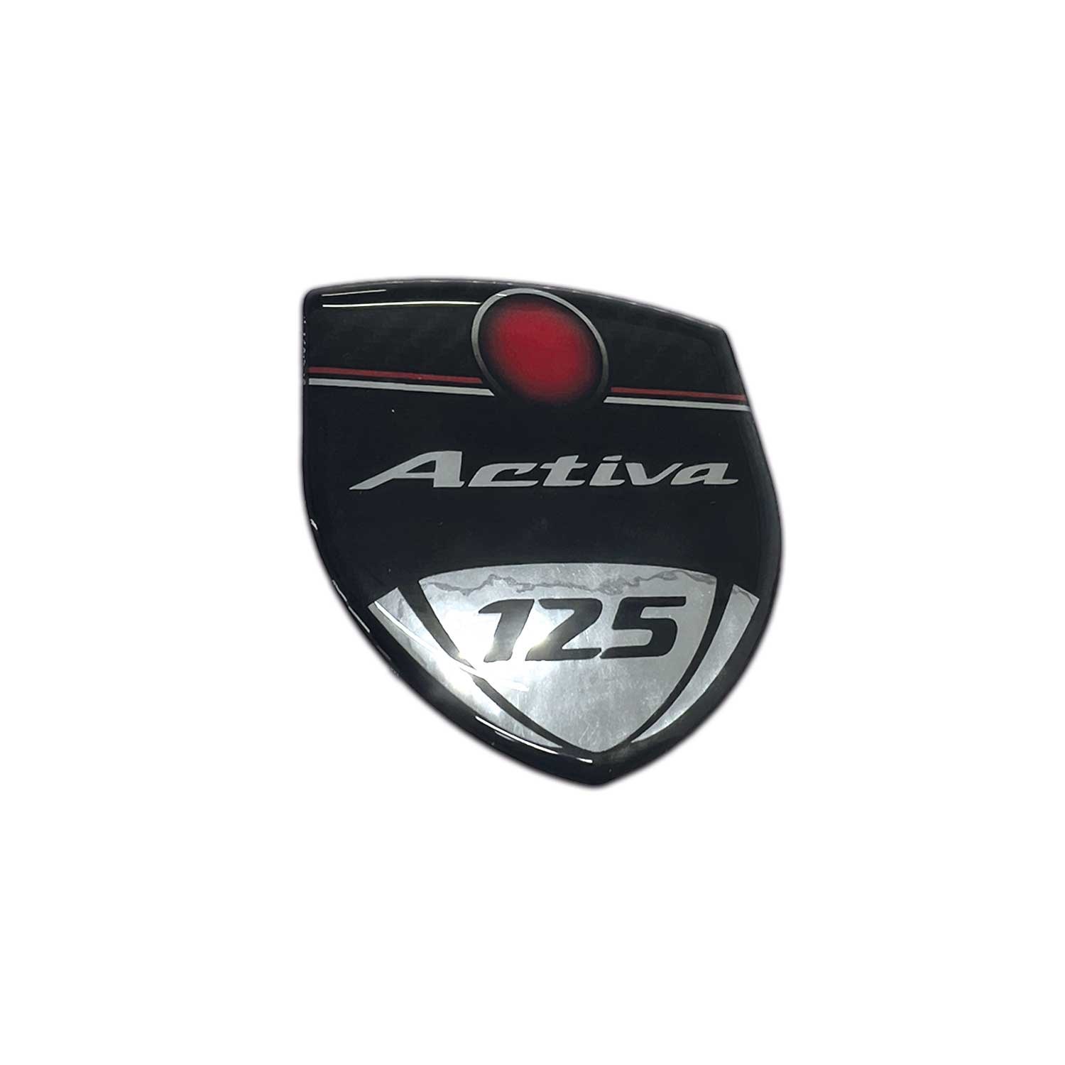Redlinegrafik Activa 125 Yazılı 3D Gümüş Siyah Arma Sticker
