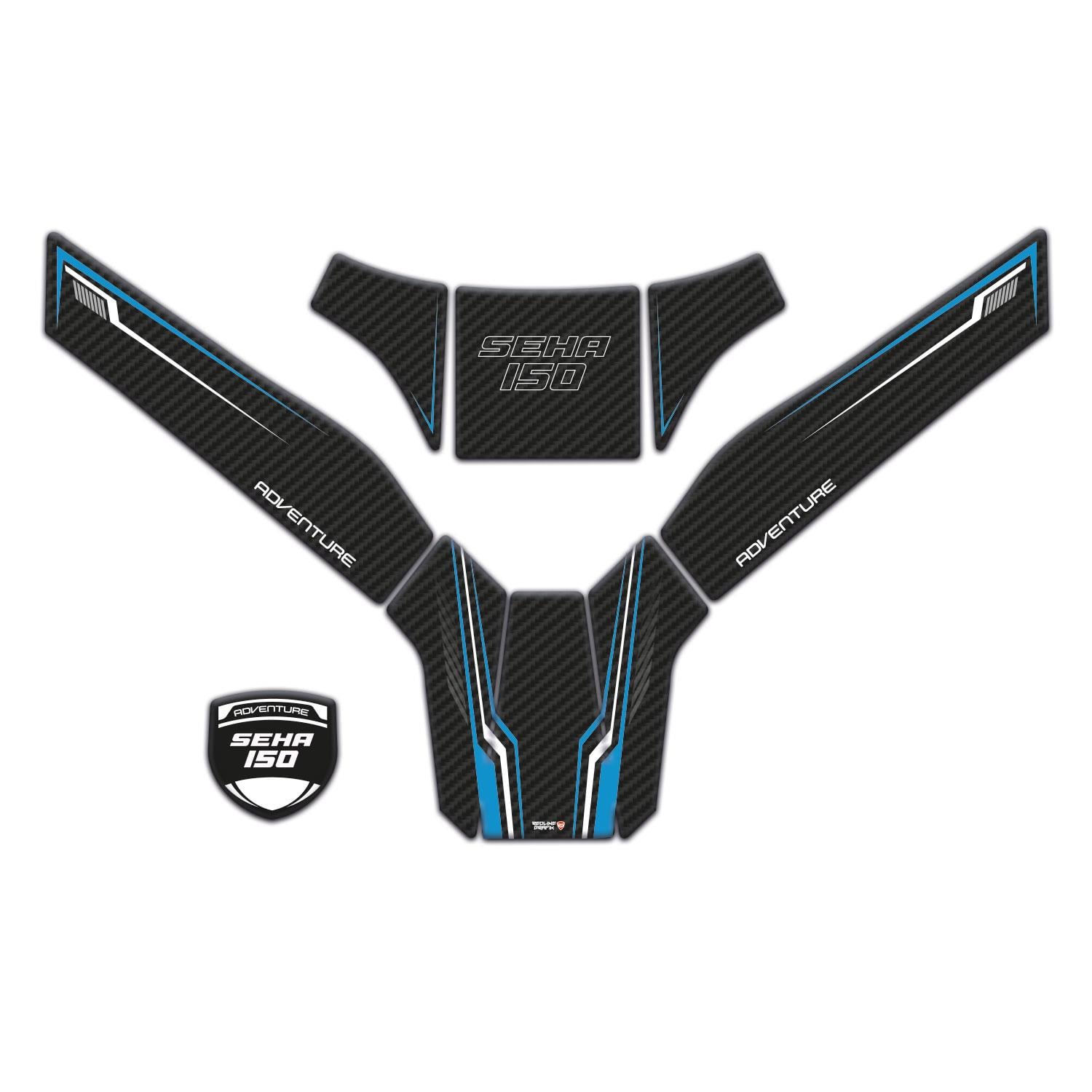 Kanuni Seha 150 Uyumlu Mavi Karbon Tank Pad Set 8 Parça Redlinegrafik 