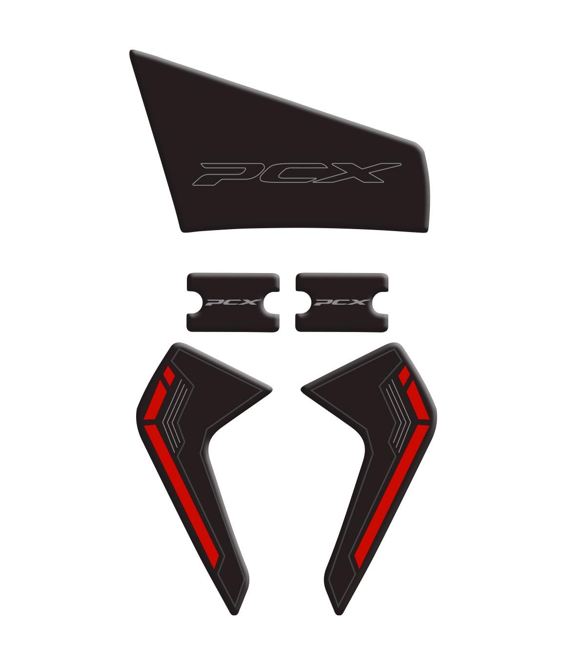 Honda PCX 2025 Kırmızı Torpido Hidrolik Gidon Pad Redline Grafik