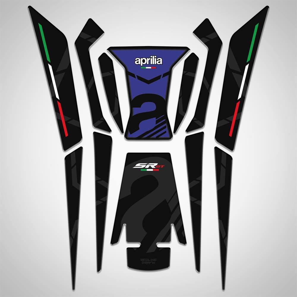 Aprilia Sr Gt 200 125 Mavi Tank Pad Sticker