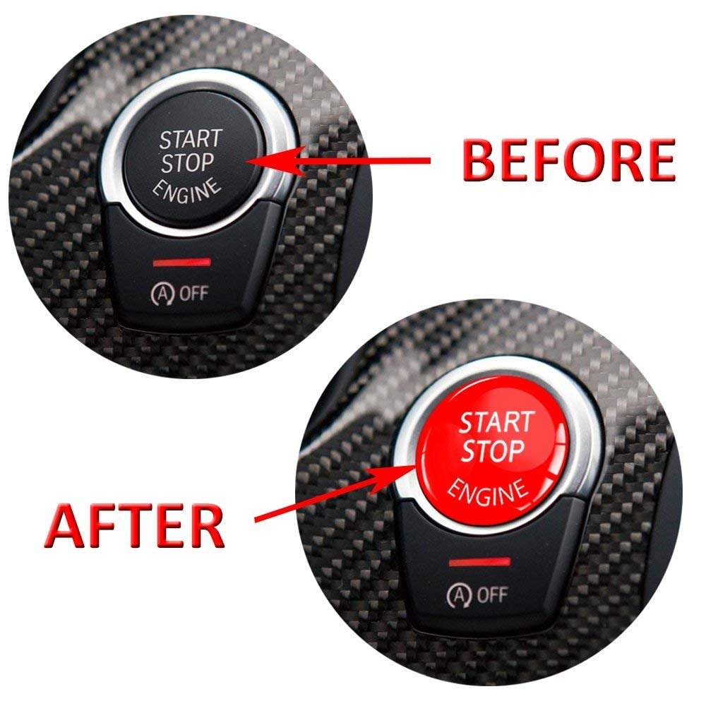 Araç Start-Stop 3d Kırmızı Sticker 2 Adet