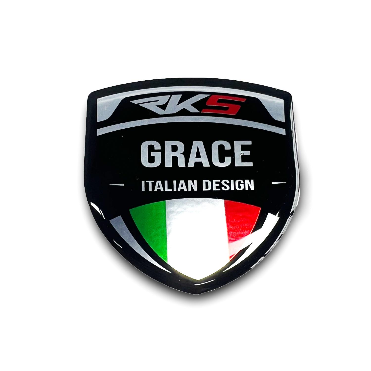 Arora Grace 3D Gümüş Arma Sticker Redlinegrafik