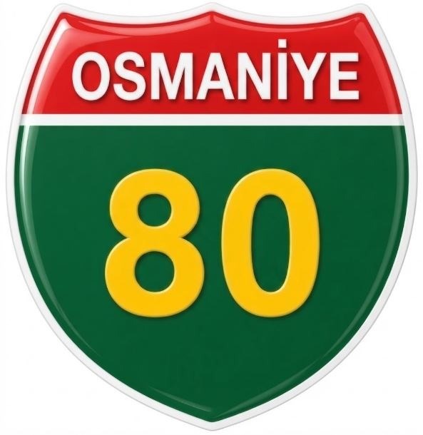 Redlinegrafik Osmaniye 80plaka Kodlu 3D Kabartmalı Araç 1 Adet Sticker Etiket yeşil sarı Renk