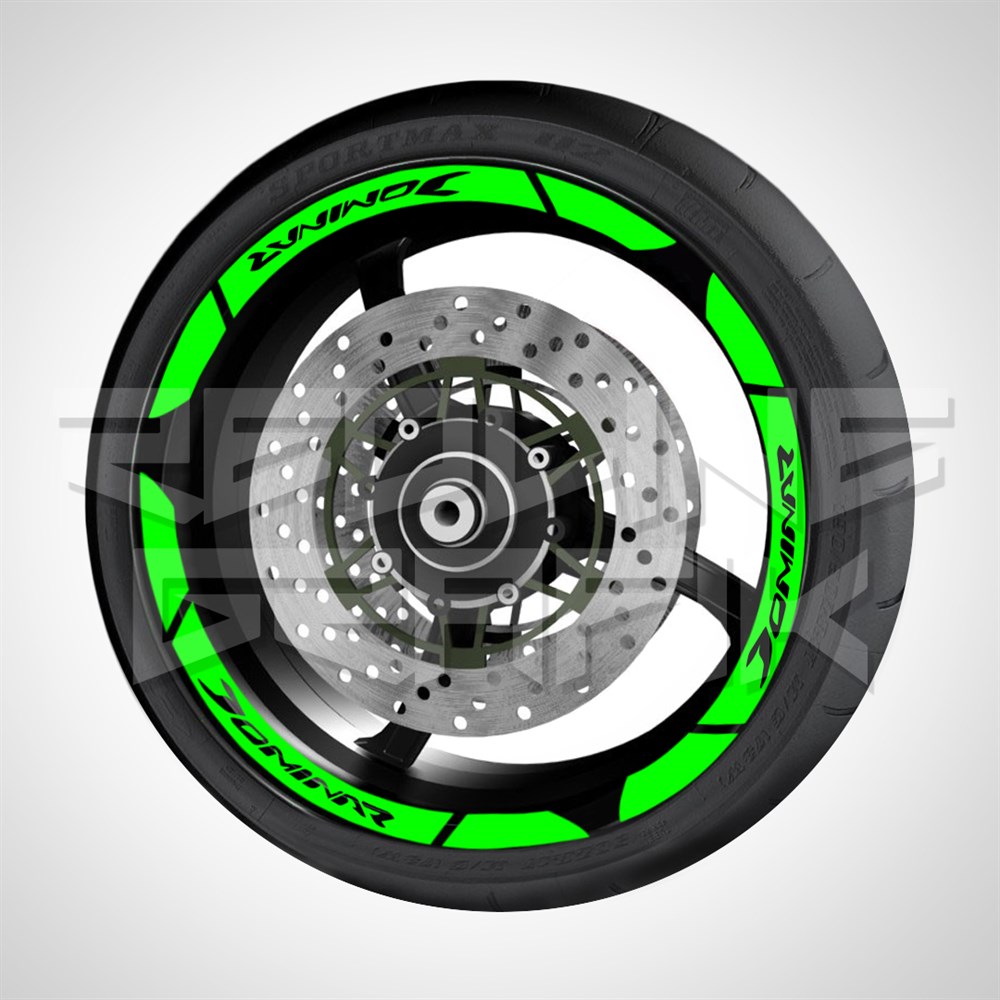 BAJAJ DOMİNAR FOSFORLU REFLEKTİF JANT ŞERİDİ YEŞİL
