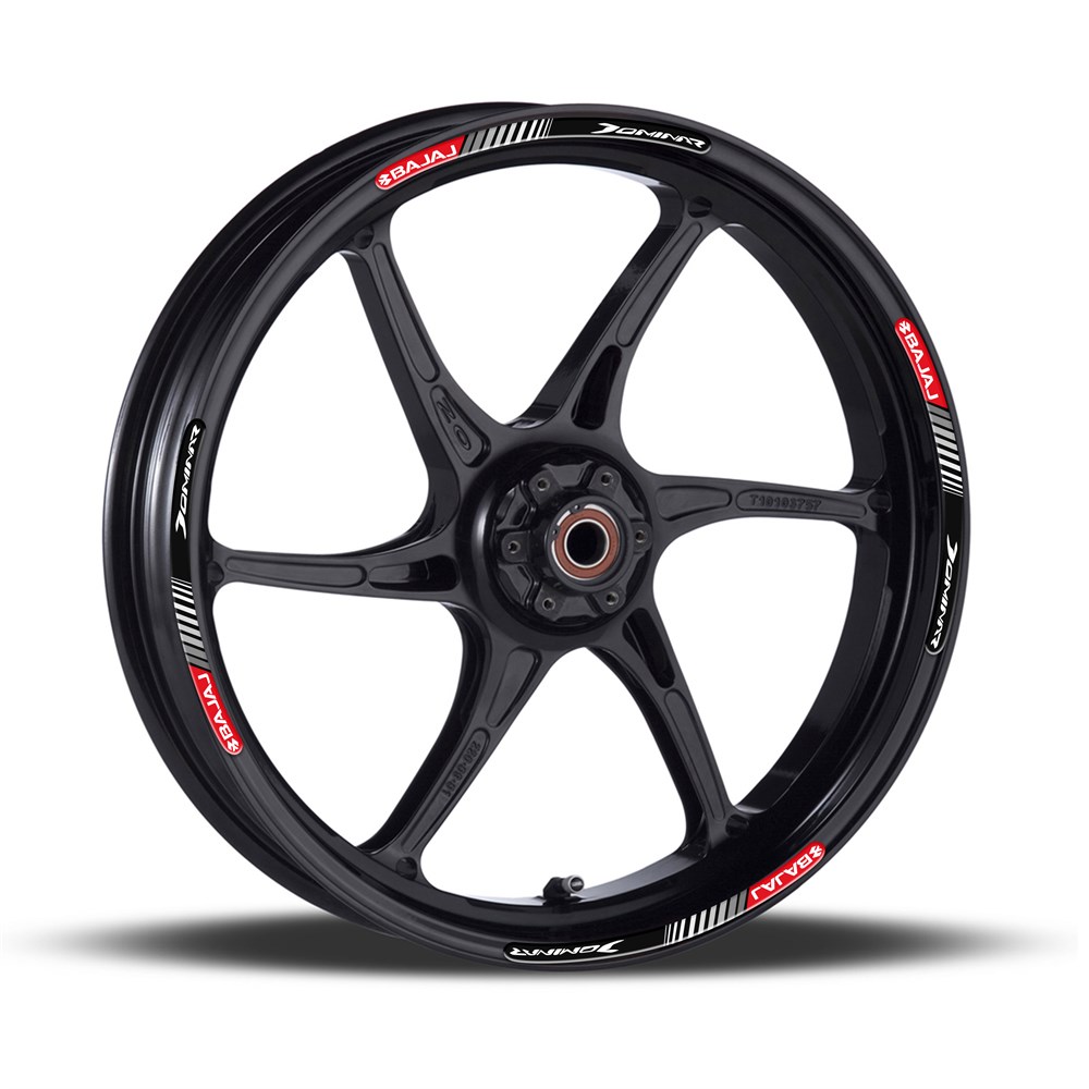 Bajaj Dominar Kırmızı 3D Reflektif Yansıtma Özellikli Damla Jant Şeridi 