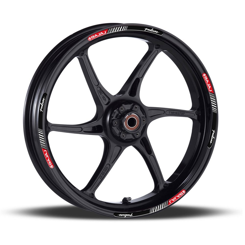 Bajaj Pulsar Kırmızı 3D Reflektif Yansıtma Özellikli Damla Jant Şeridi 