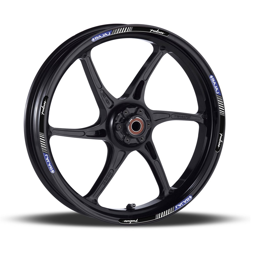 Bajaj Pulsar Mavi 3D Reflektif Yansıtma Özellikli Damla Jant Şeridi 