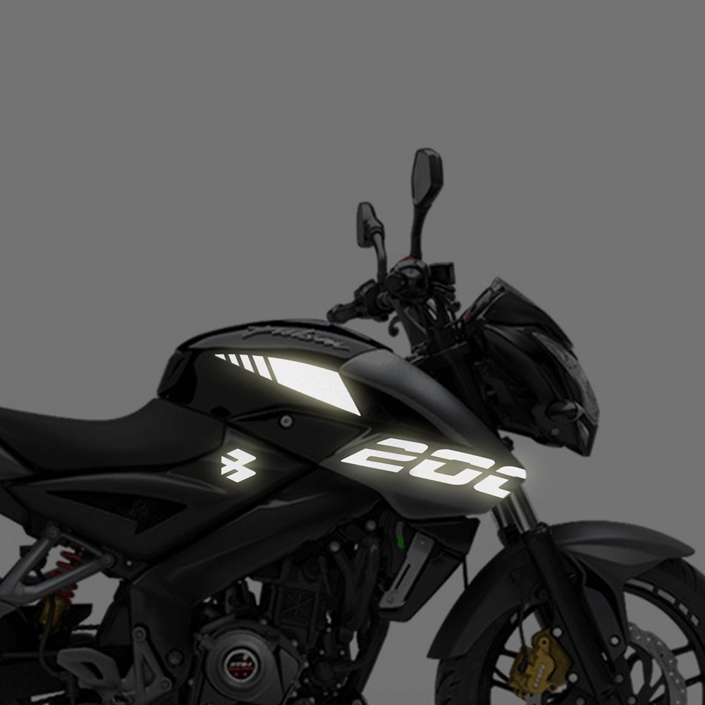 BAJAJ PULSAR NS 200 DEPO ETİKETLERİ REFLEKTİF GÜMÜŞ