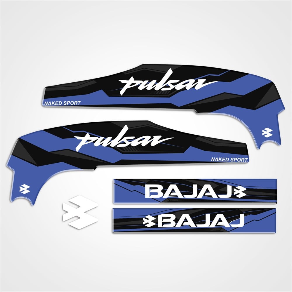 BAJAJ Pulsar NS200 AKSESUAR ŞASE STİCKER MAVİ