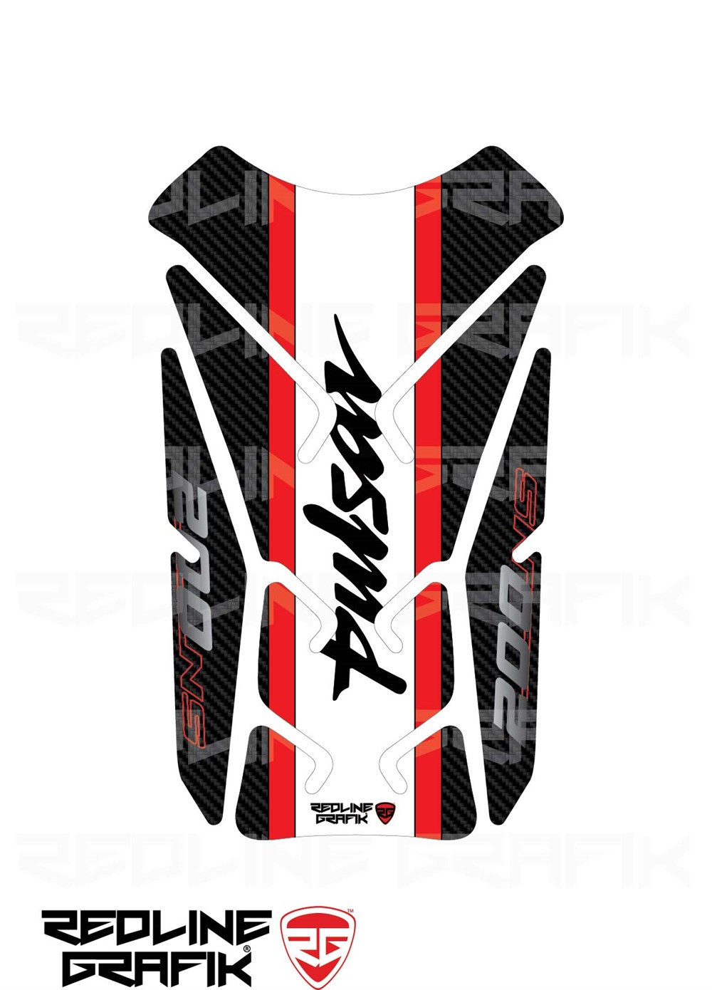 Bajaj Pulsar NS200 Kırmızı Tank Pad