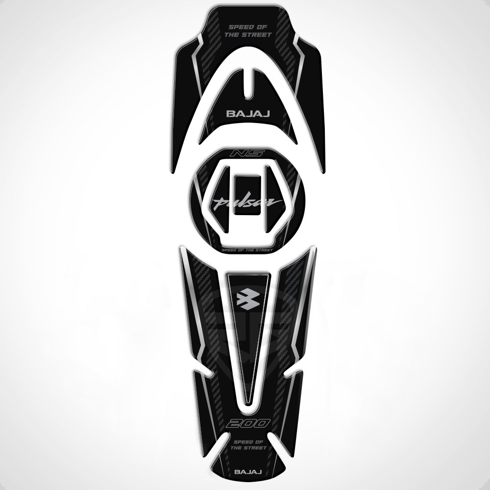 Bajaj Pulsar Tank Pad Dark Carbon Serisi Siyah-Karbon desen