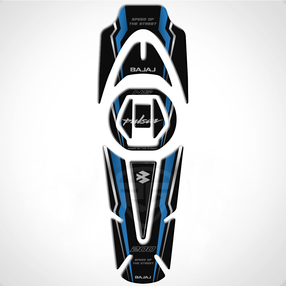Bajaj Pulsar Tank Pad Dark Water Serisi Siyah-Mavi