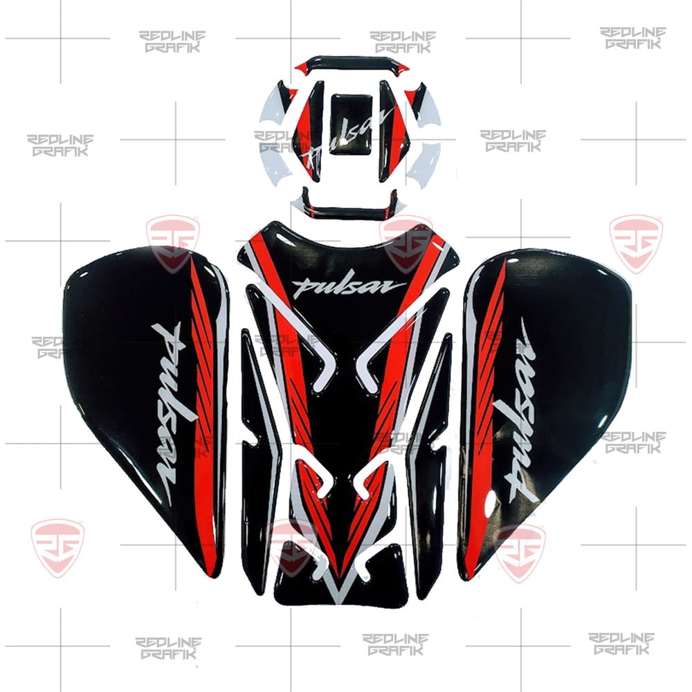 BAJAJ PULSAR TANK PAD DEPO KAPAK PAD SETİ KIRMIZI BEYAZ SİYAH