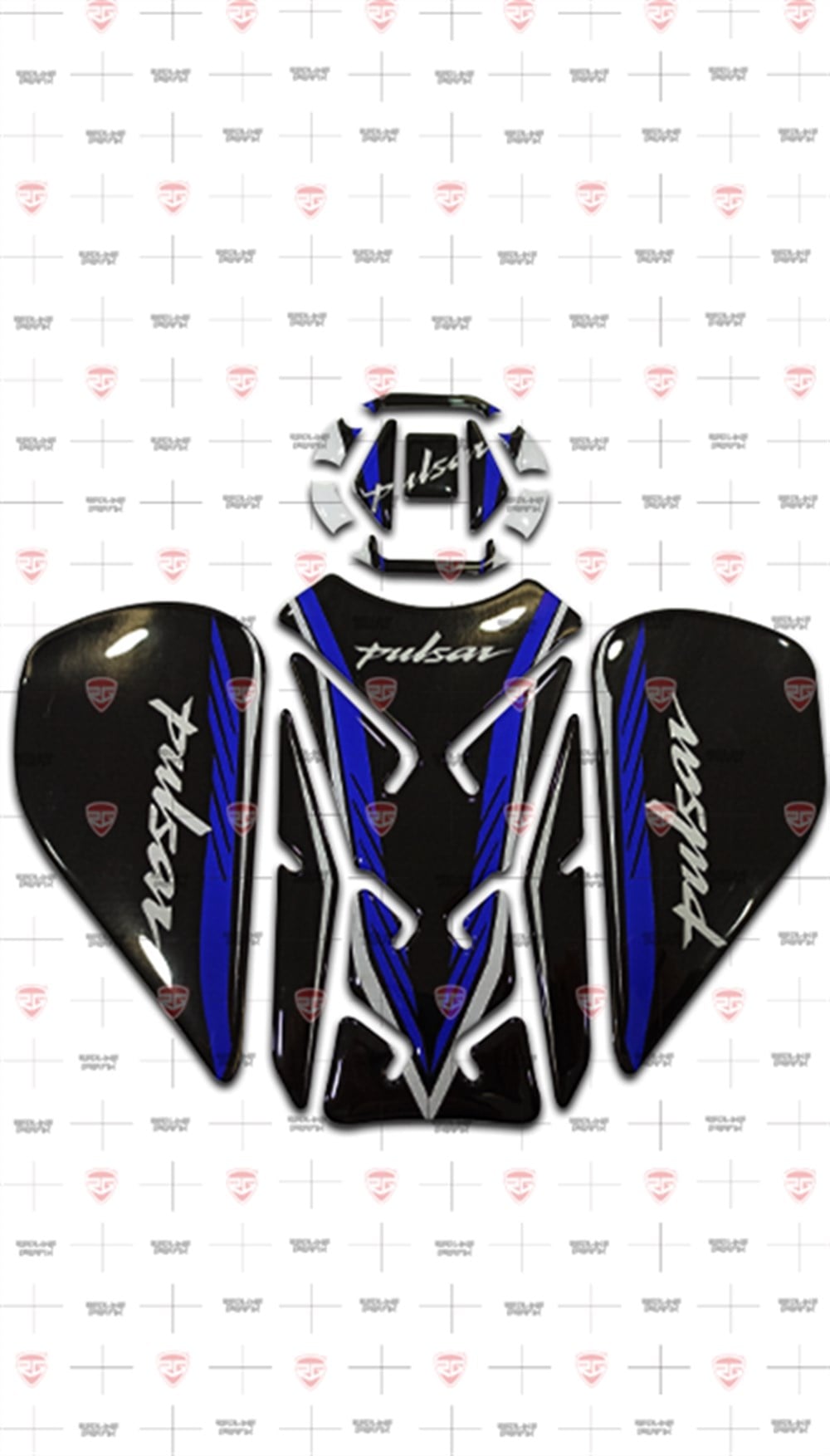 Bajaj Pulsar Tank Pad Depo Kapak Pad Seti Lacivert-Siyah