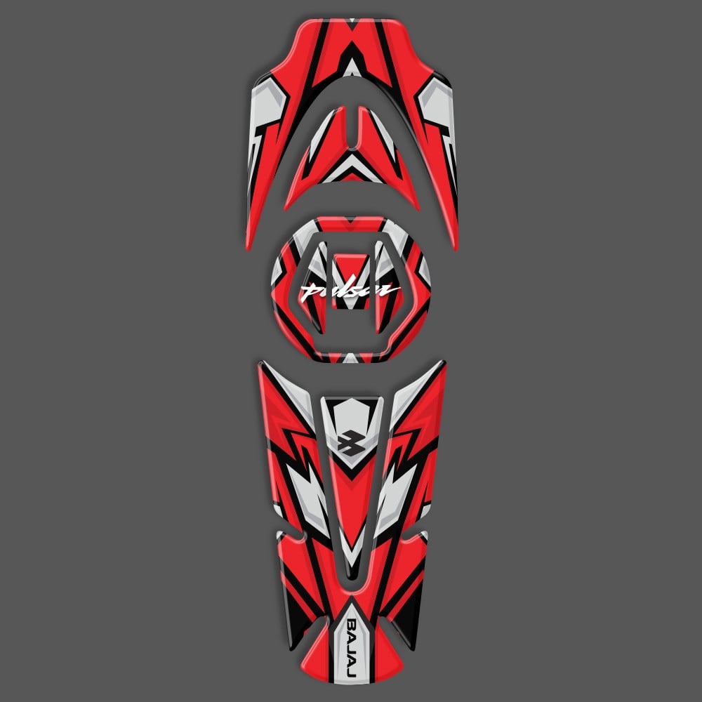 Bajaj Pulsar Tank Pad set Kırmızı