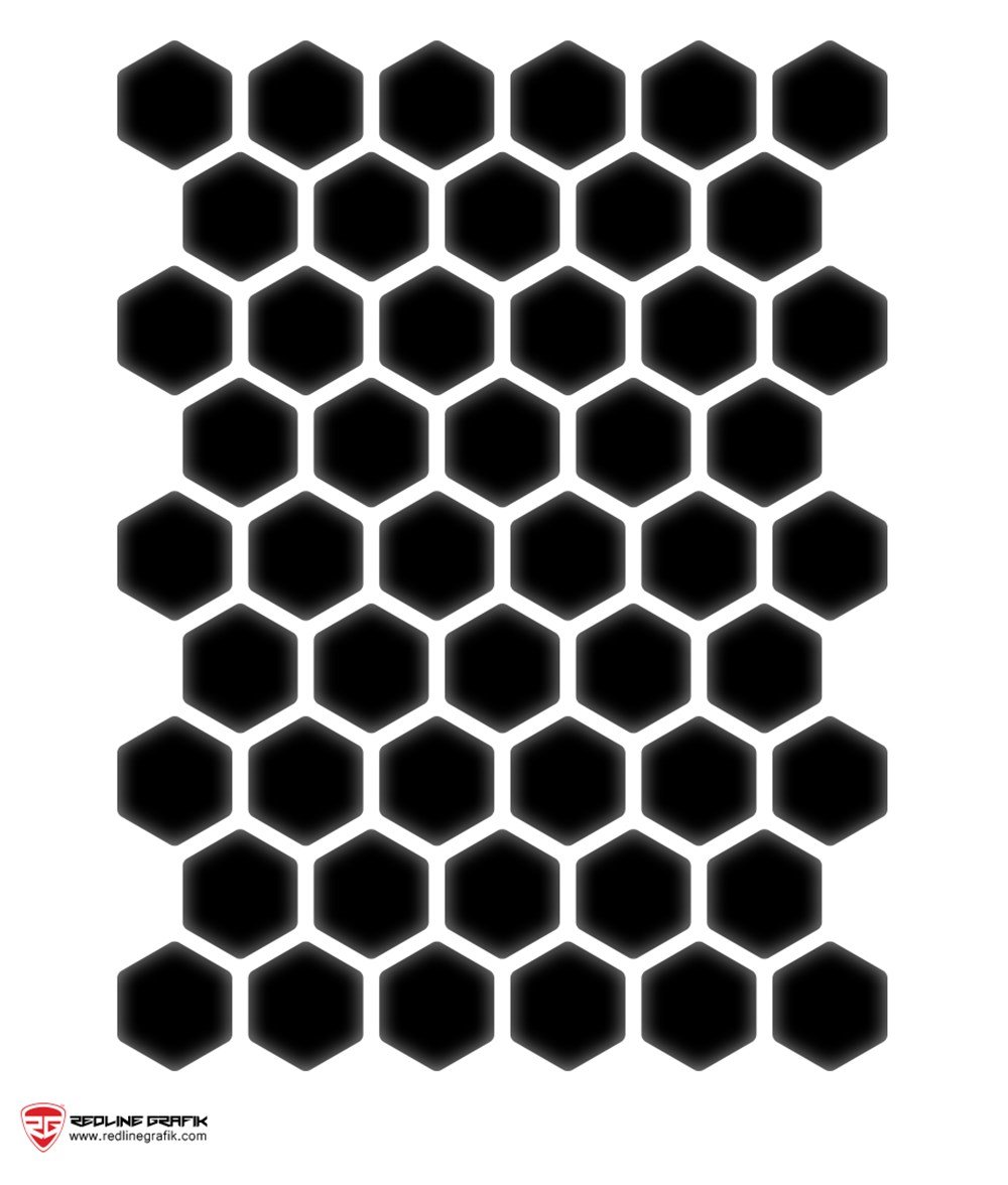 Bal Peteği Sticker 50 Parça Siyah