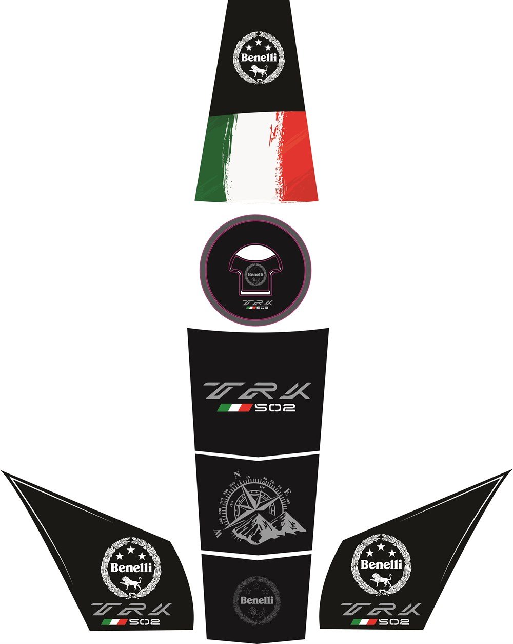 Benelli TRK 502 Tank Pad Sticker Seti 2 