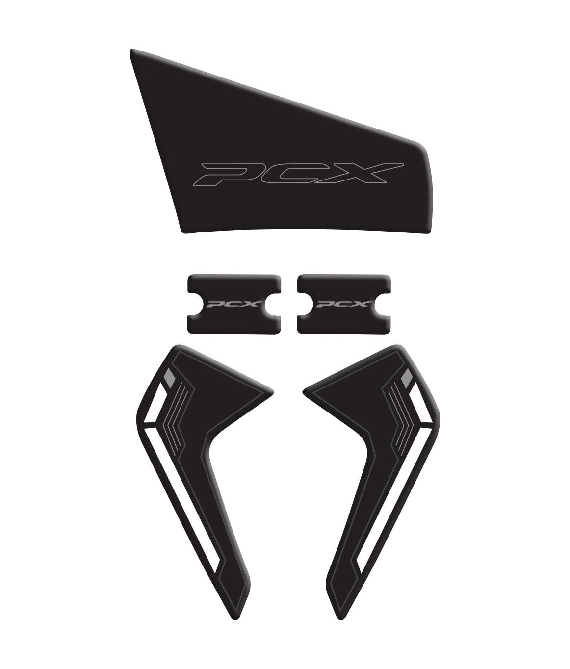 Honda PCX 2025 Beyaz Torpido Hidrolik Gidon Pad Redline Grafik