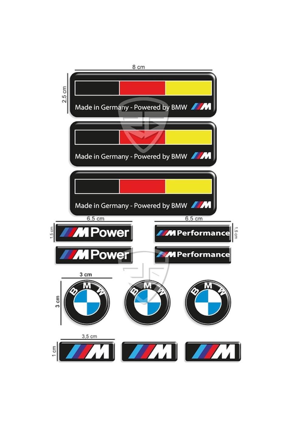 BMW 13 Parça 3D Damla Sticker Set