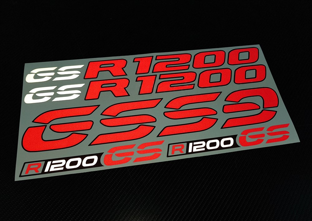 BMW R1200 GS Reflektifli Kırmızı Adventure Sticker Set