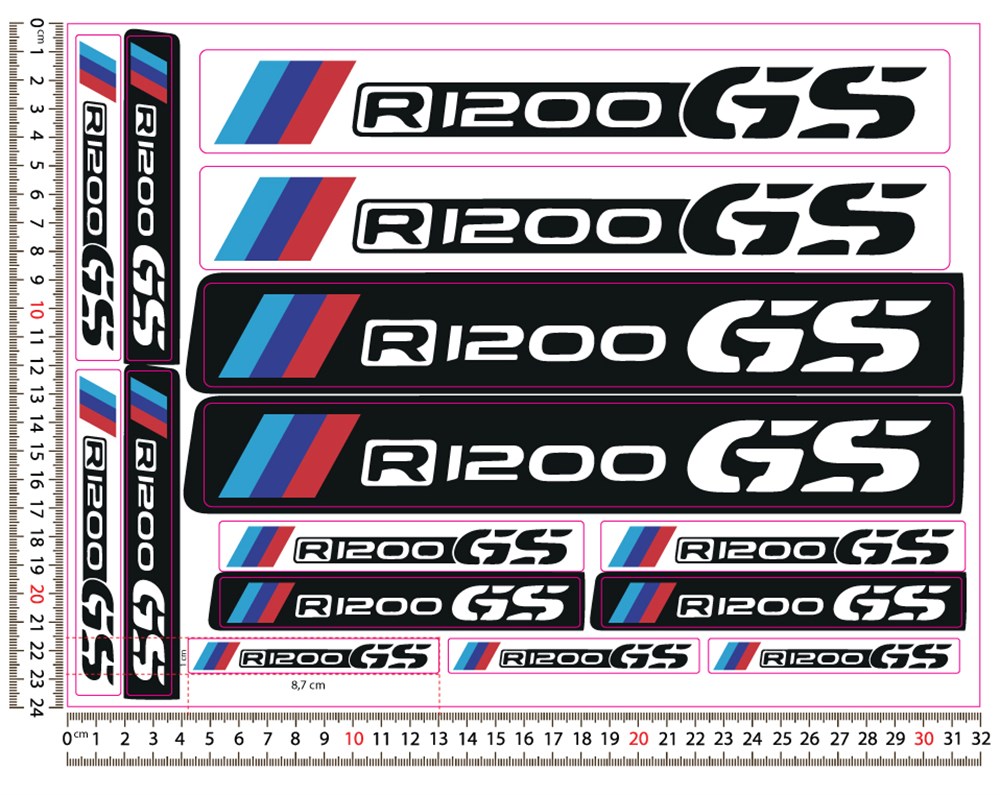 BMW R1200GS Adventure Sticker Set