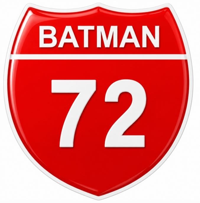 Redlinegrafik Batman 72plaka Kodlu 3D Kabartmalı Araç 1 Adet Sticker Etiket kırmızı beyaz Renk