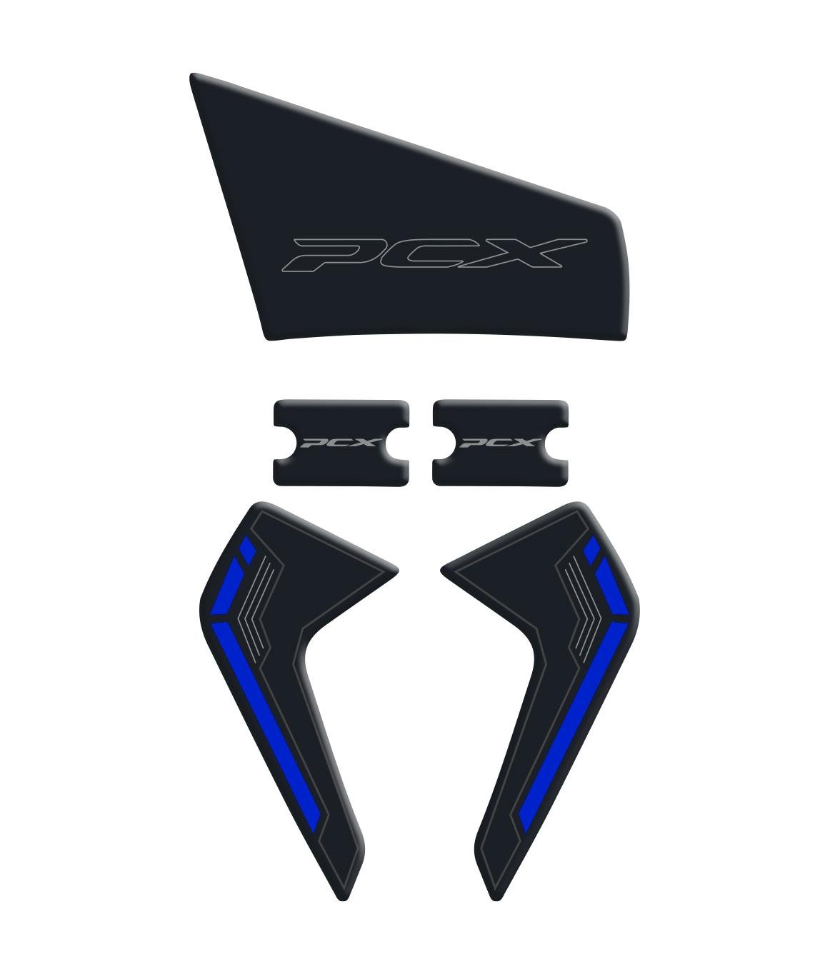 Honda PCX 2025 Mavi Torpido Hidrolik Gidon Pad Redline Grafik