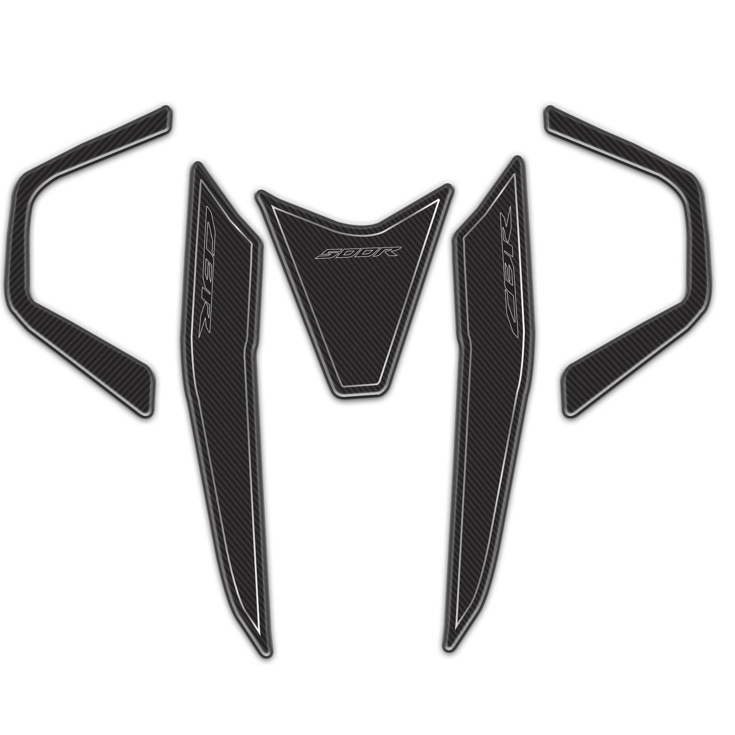 CBR 500R 2025 Model Karbon Kuyruk Pad Set Sticker 5 Parça Redlinegrafik