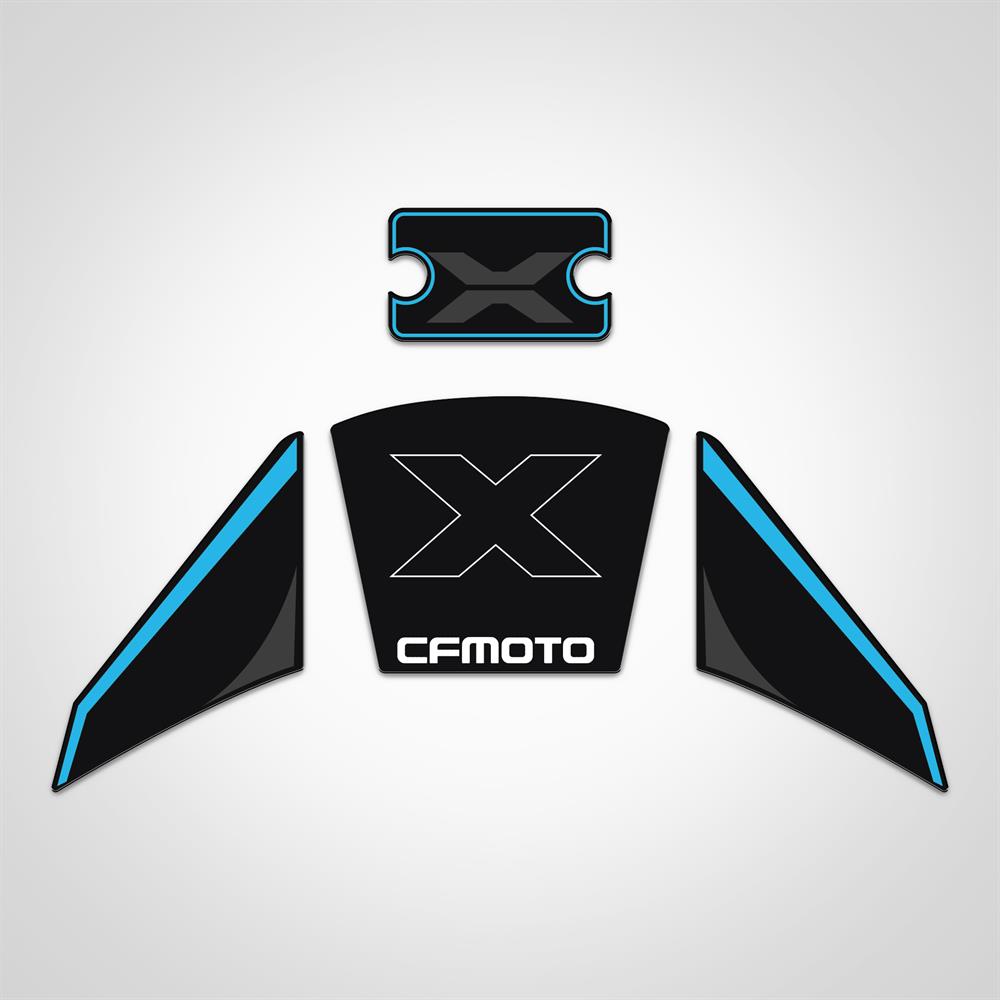 Cf moto 250 CL X Siyah Mavi Hidrolik ve kontak Anahtar Çizilmesine karşı Koruyucu Sticker set clx