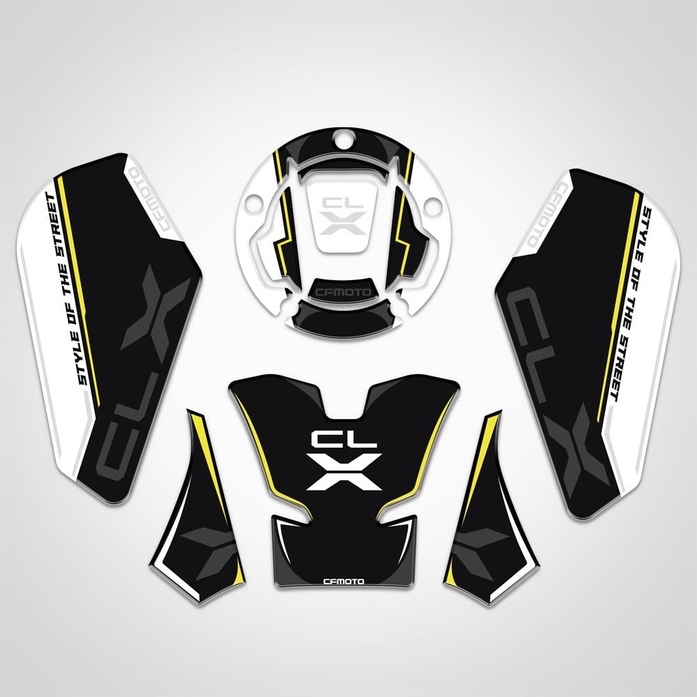 Cf moto 250 CL X Siyah Sarı Tank Pad Set