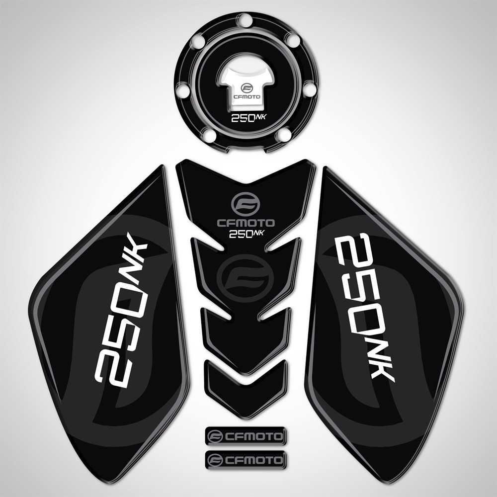 Cf moto 250 NK Siyah Gri Full Tank Pad Set