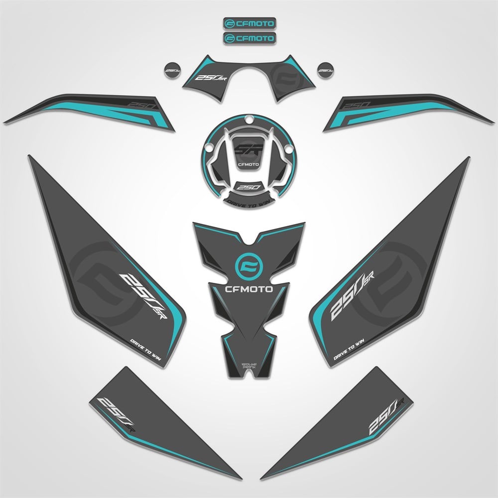 Cf moto 250sr Full Tank Pad Set Nardo Gri 250 SR