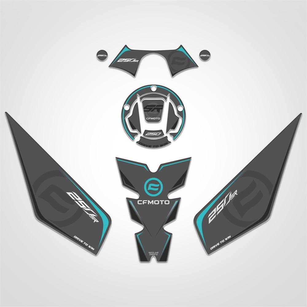 Cf moto 250sr Tank Pad Set Gidonlu Nardo Gri