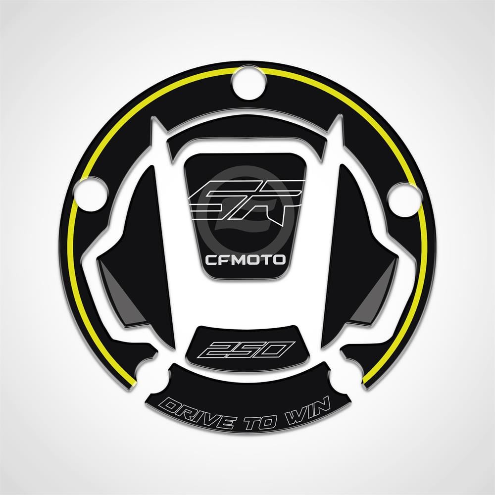 CF Motor 250 sr Siyah Neon Sarı Depo Kapak Pad Sticker
