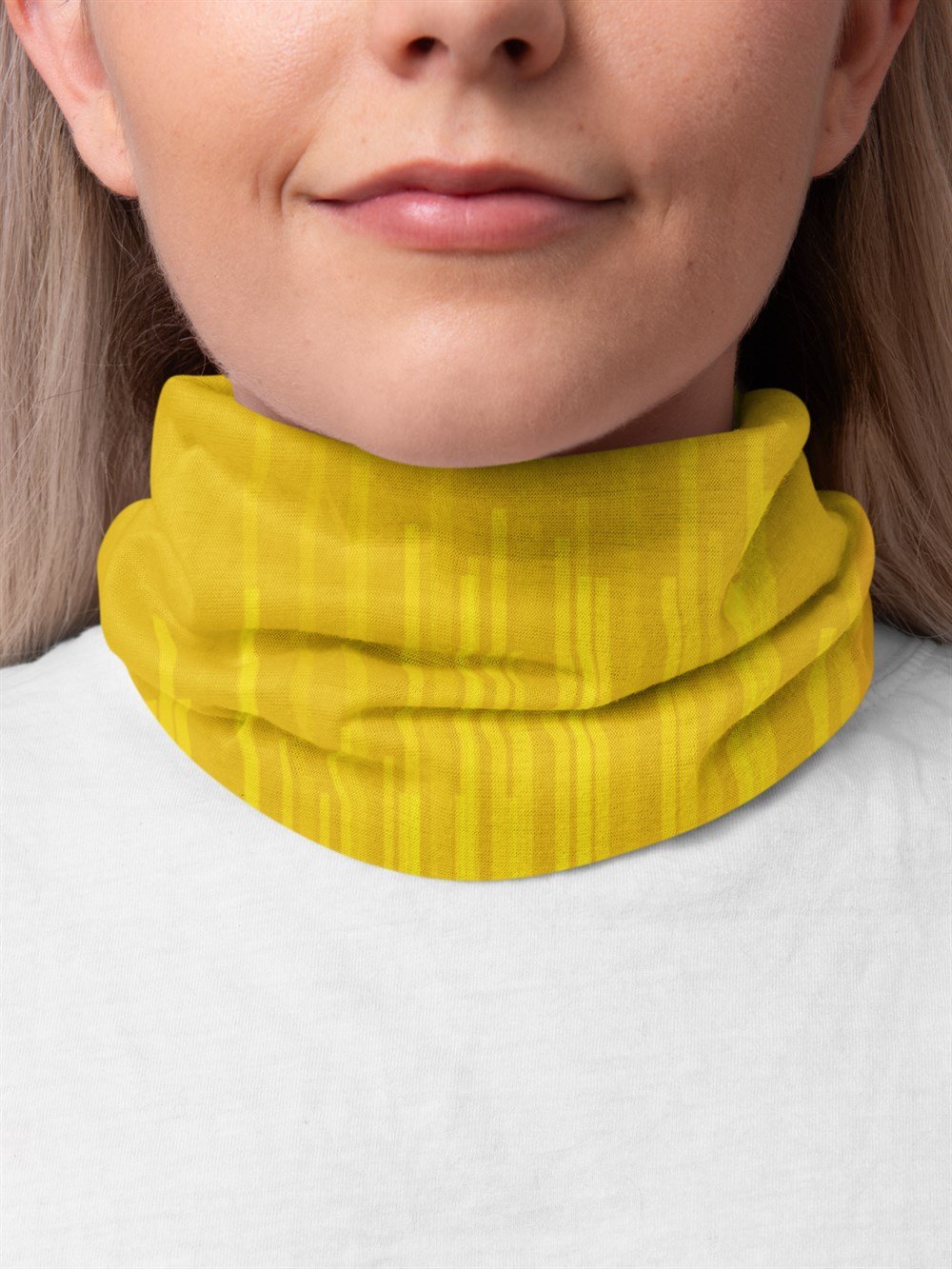 Çizgili Gradient Kadın Bandana Saç Bandı Toka Boyunluk