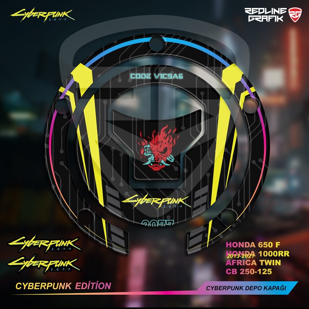 Cyberpunk Depo Kapak Pad HONDA 650F-HONDA 1000RR-AFRICA TWIN-CB 250-125 Motorsiklet Özel Seri Special Edition Redline Grafik