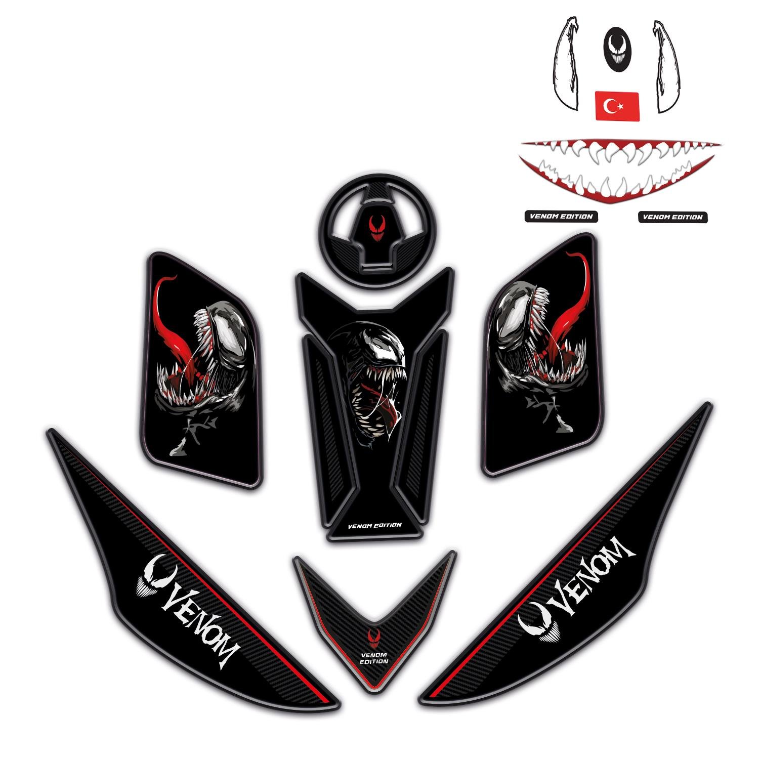 Mondial Drift L Full Venom Edition Tank Pad Set ve Sticker Set Redlinegrafik