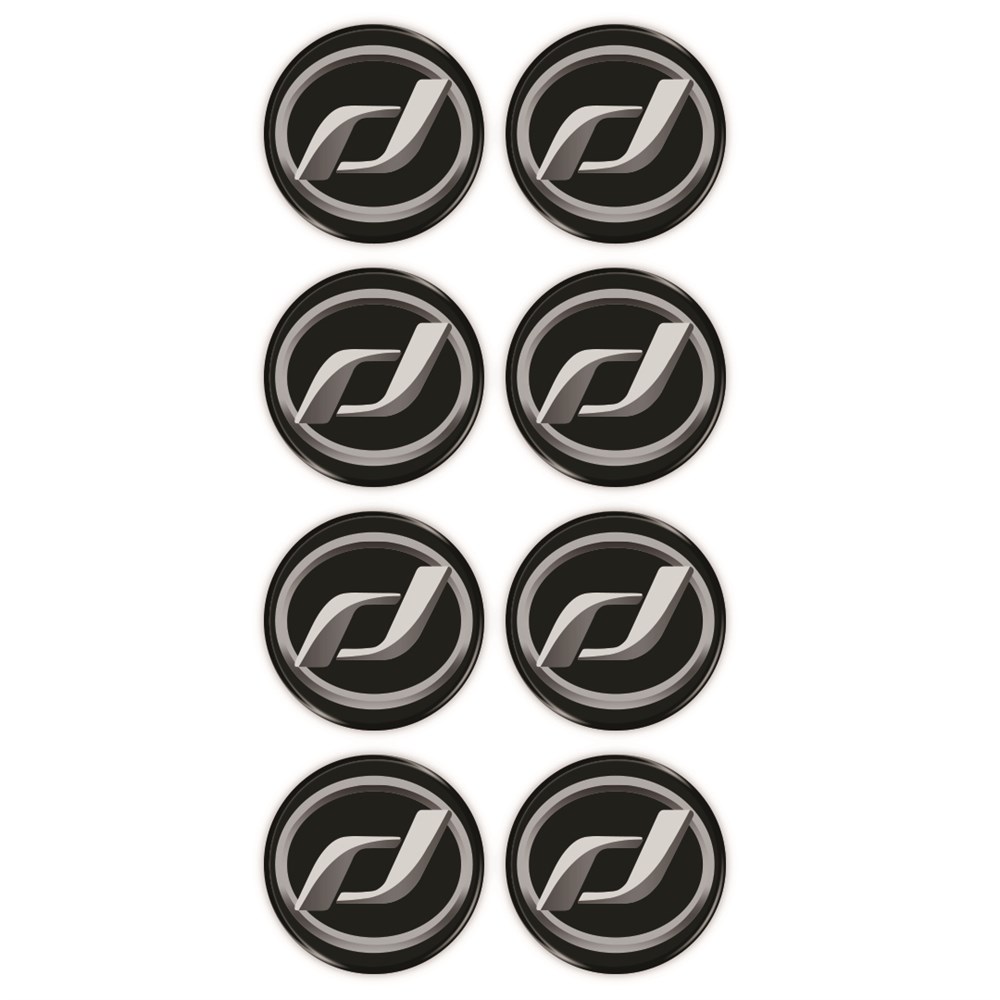 Daelim Logo 8'li Koruma Takozu 3D Sticker Etiket Siyah Beyaz