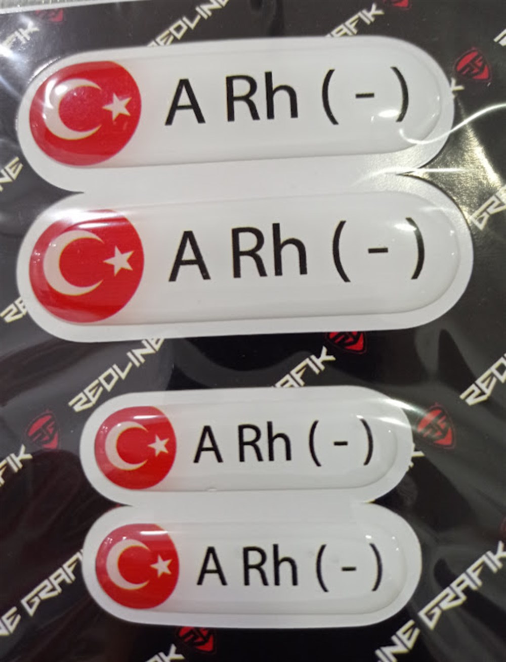 Damla Kan Grubu Sticker Beyaz 4 ADET Hediyeli A RH Negatif