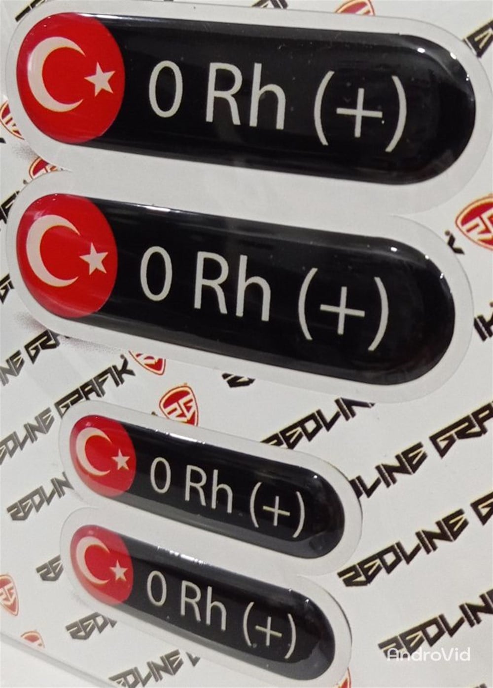 Damla Kan Grubu Sticker Siyah 4 ADET Hediyeli 0 RH Pozitif
