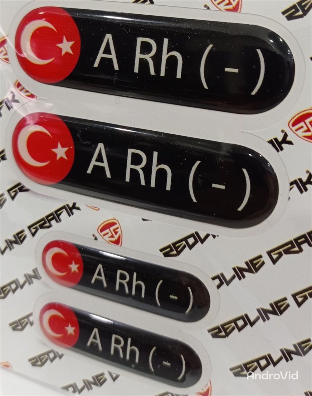 Damla Kan Grubu Sticker Siyah 4 ADET Hediyeli A RH Negatif
