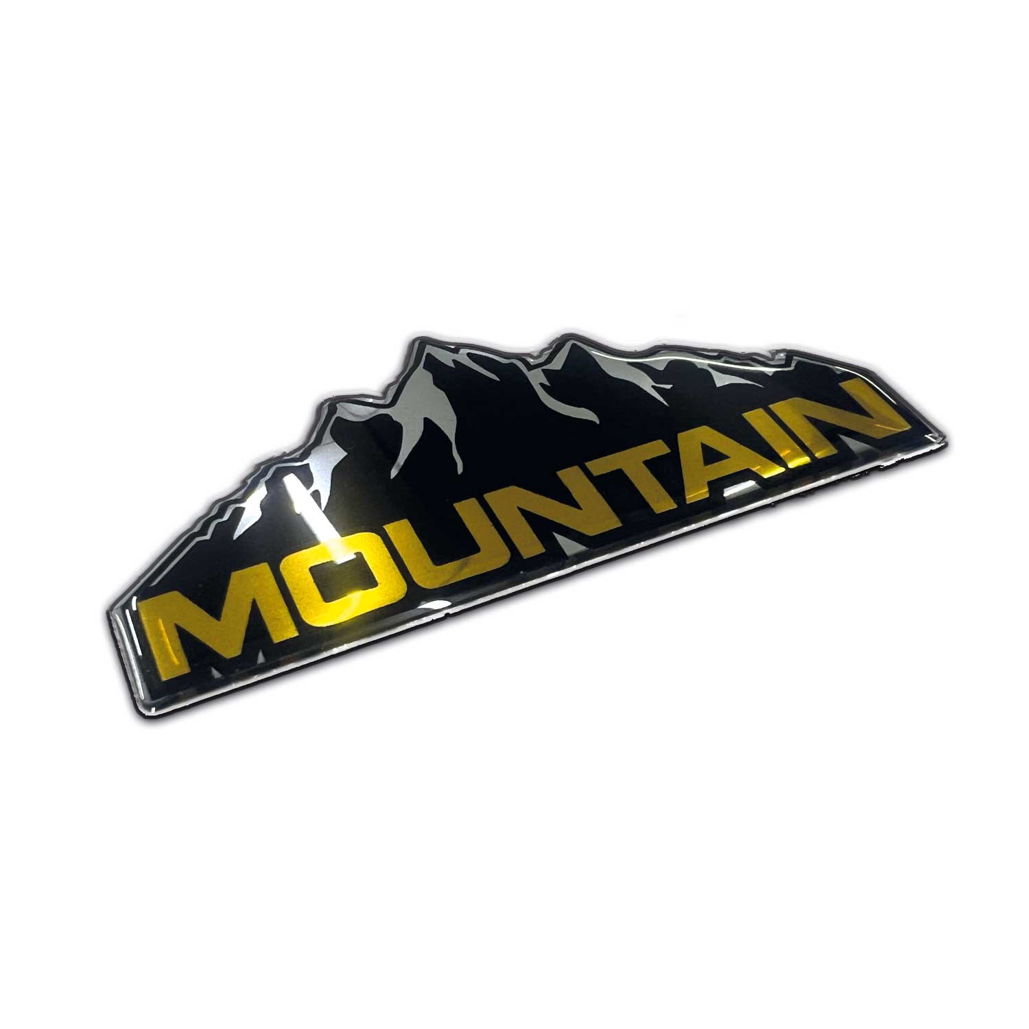 Universal Mountain Yazılı Dağ Motifli Off Road 3D 1 Adet Gümüş Sticker Redlinegrafik
