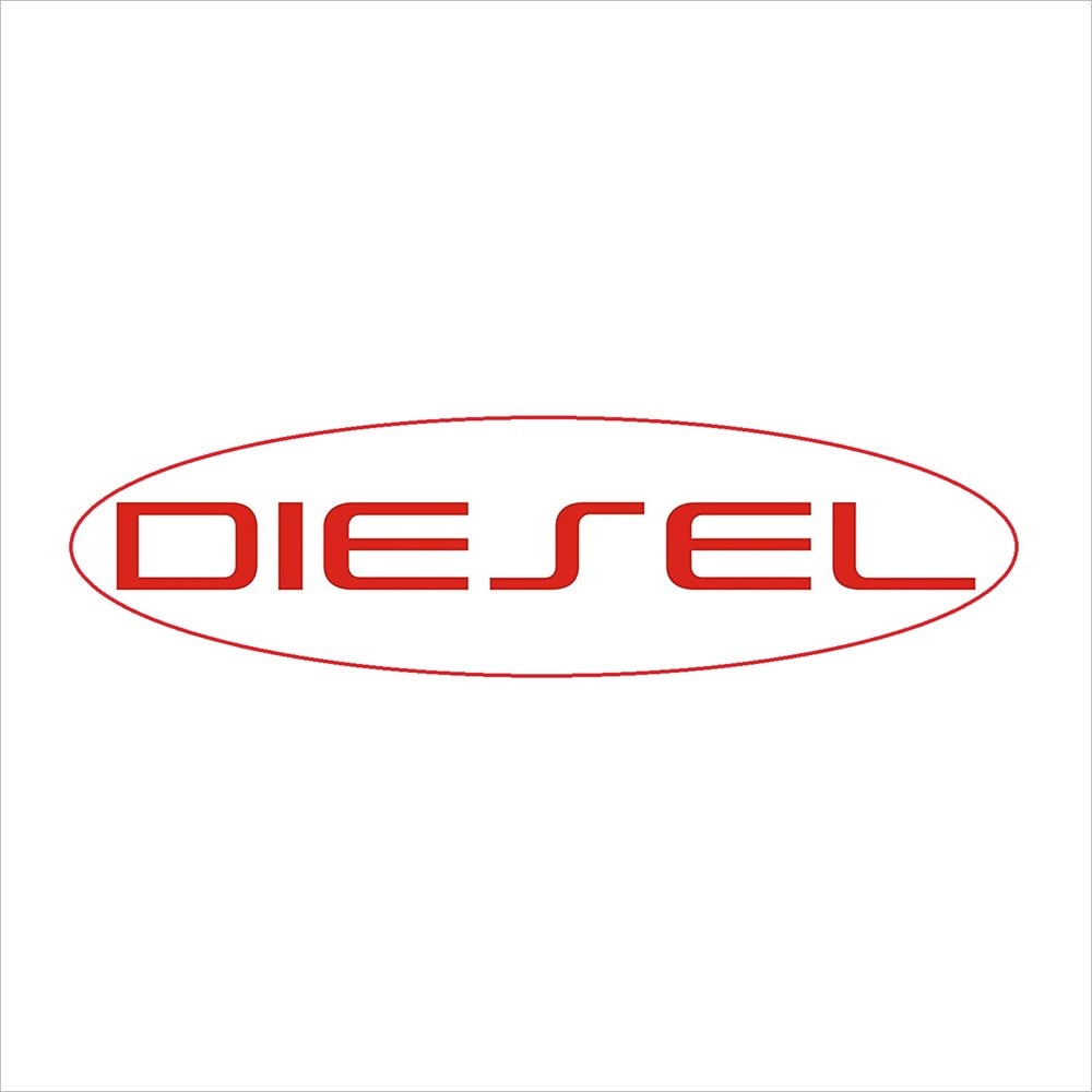 Diesel Depo Kapağı Kırmızı Çerçeveli Oto Sticker 