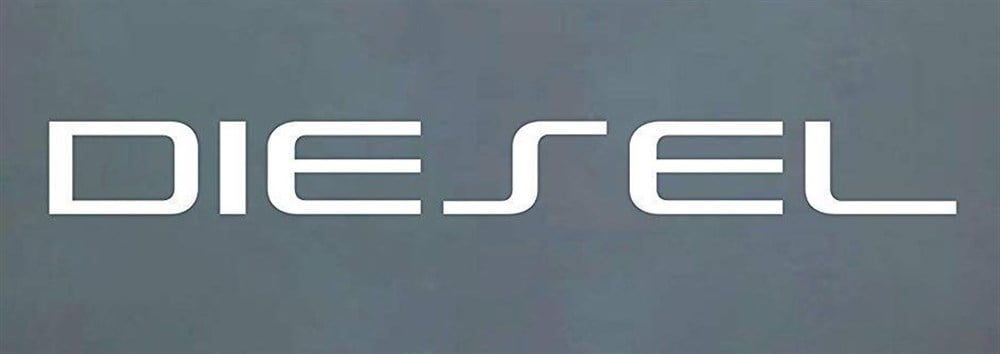 Diesel Depo Kapağı Oto Sticker Beyaz 8