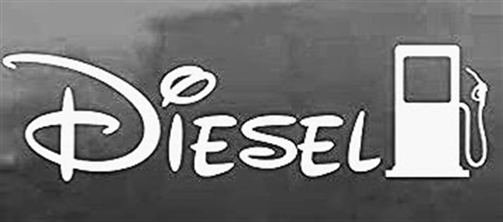 Diesel Depo Kapağı Oto Sticker Beyaz7