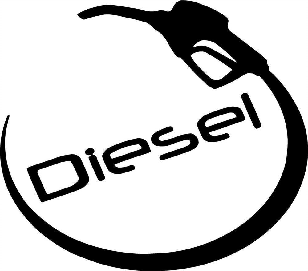 Diesel Depo Kapağı Pompalı Oto Sticker 
