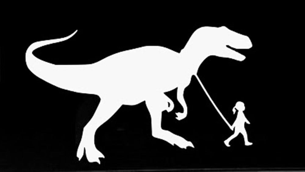 Dinazor Ve Çocuk Oto Sticker